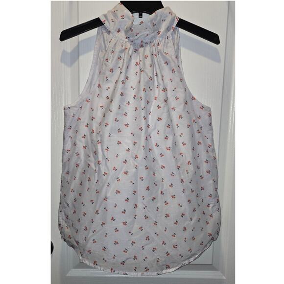 J. Crew cherry halter tie tank sz 2 silk blend - Picture 1 of 8